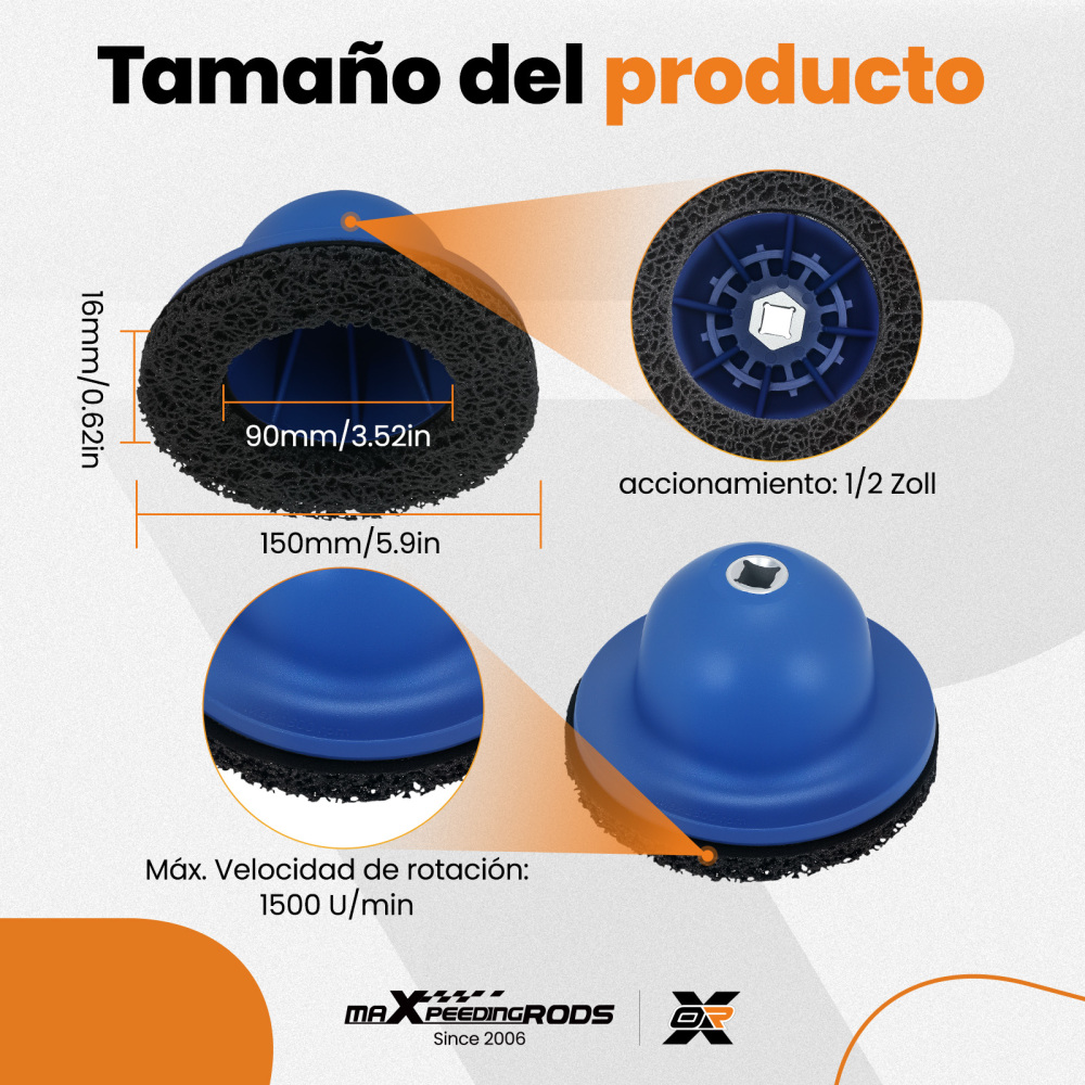 Disco Limpieza 150mm for Auto Herramienta Electrica Carburo Silicio Plastico