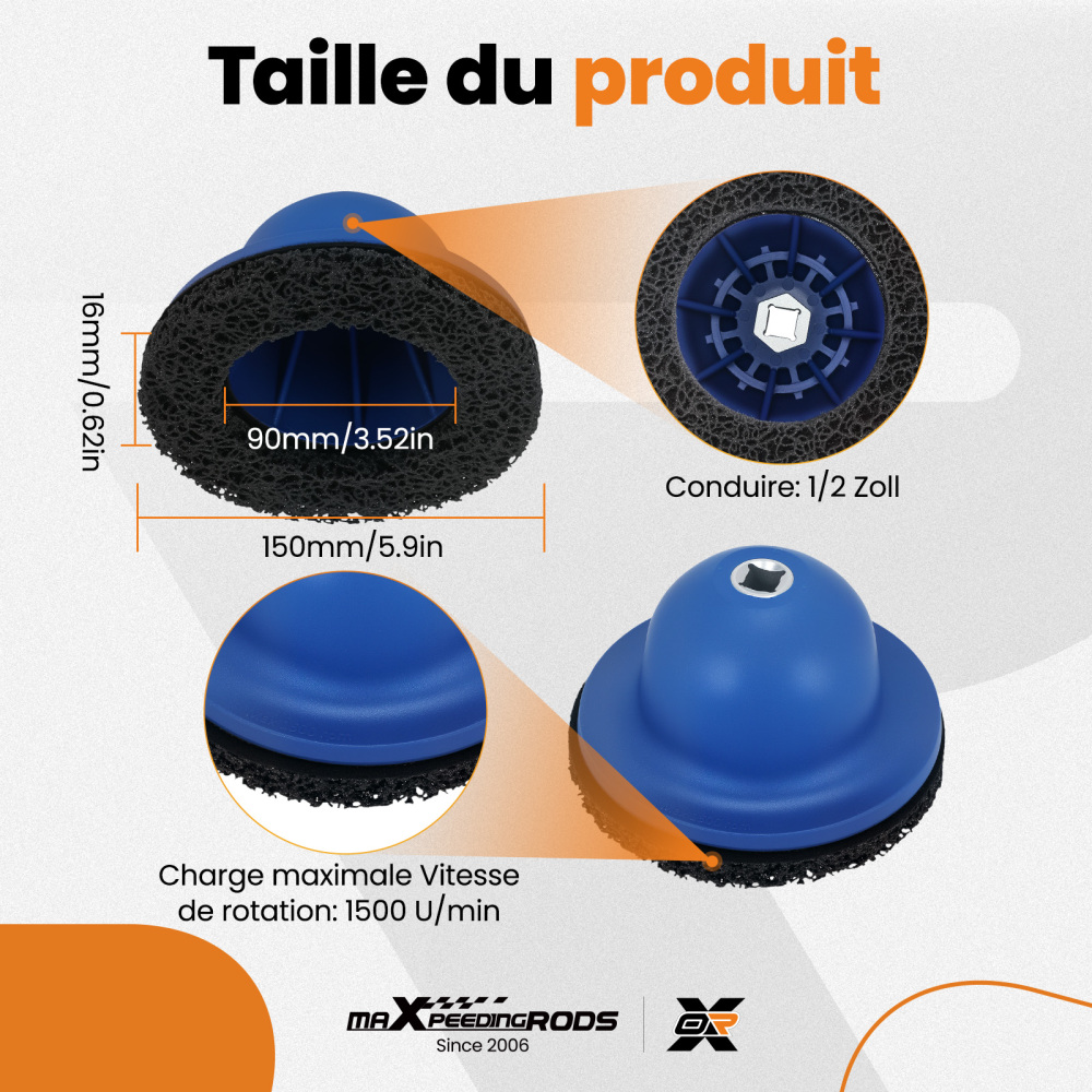 Disque Abrasif Moyeux for Outils Électriques 1/2 Carbure Silicium 1500tr/min