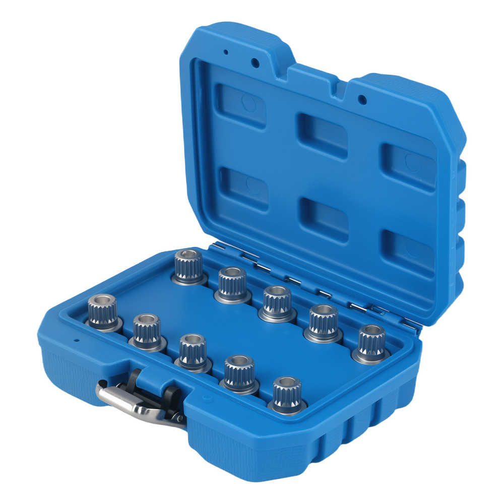 10 Piece Locking Nut Key Remover compatible for VW 17mm Socket Wheel Set 10-21pt CRV