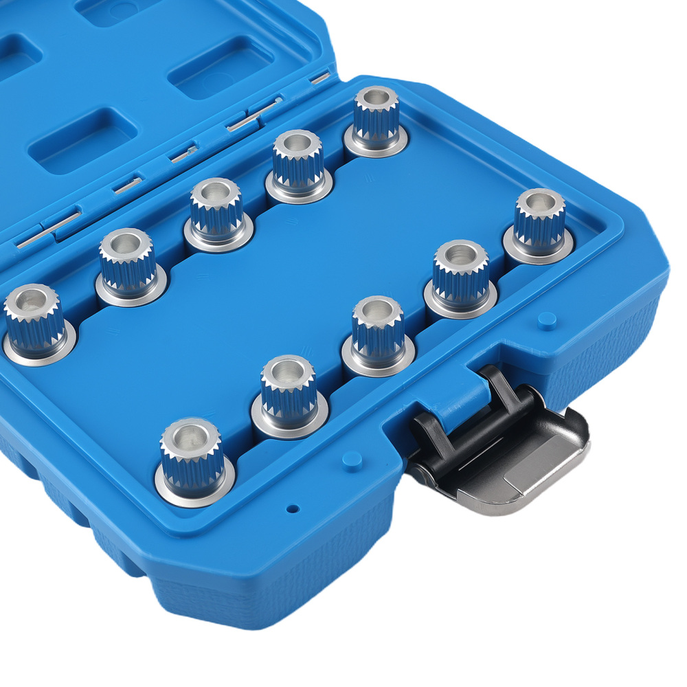 10 Piece Locking Nut Key Remover compatible for VW 17mm Socket Wheel Set 10-21pt CRV
