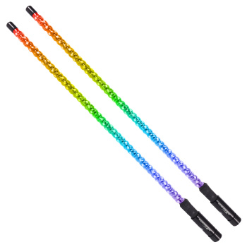 maXpeedingrods 2PCS 3FT LED Whip Lights with Music Mode AppRemote Control for UTV ATV Golf RZR Truck, RGB Spiral Long Chasing Lighted Whip with Flags Spring Base DIY Patterns Driving Alignment