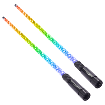 maXpeedingrods 2PCS 4FT RGB Spiral Whip Lights with Music Mode AppRemote Control for UTV ATV Side by Side, LED Long Chasing Lighted Whip with Flags Spring Base DIY Patterns Driving Alignment