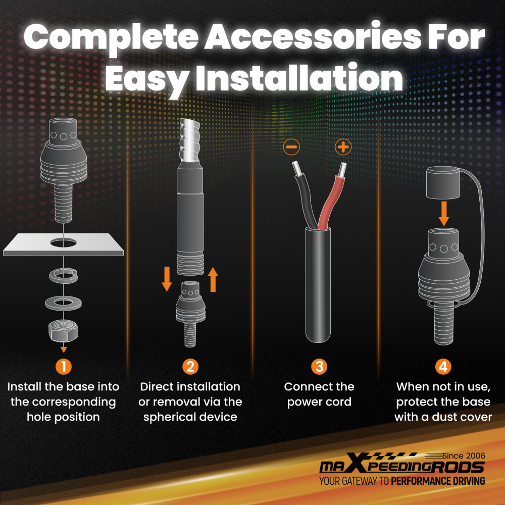 maXpeedingrods 2PCS 4FT RGB Spiral Whip Lights with Music Mode App & Remote Control for UTV ATV Side by Side, LED Long Chasing Lighted Whip with Flags Spring Base DIY Patterns Driving Alignment