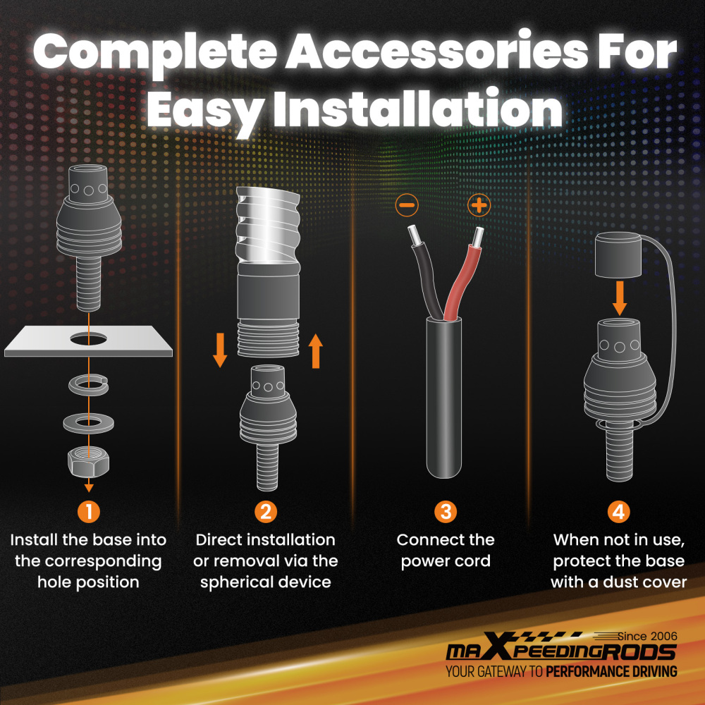 maXpeedingrods 2PCS 2FT Fatty LED Whip Lights with App & Remote Control, 1.9