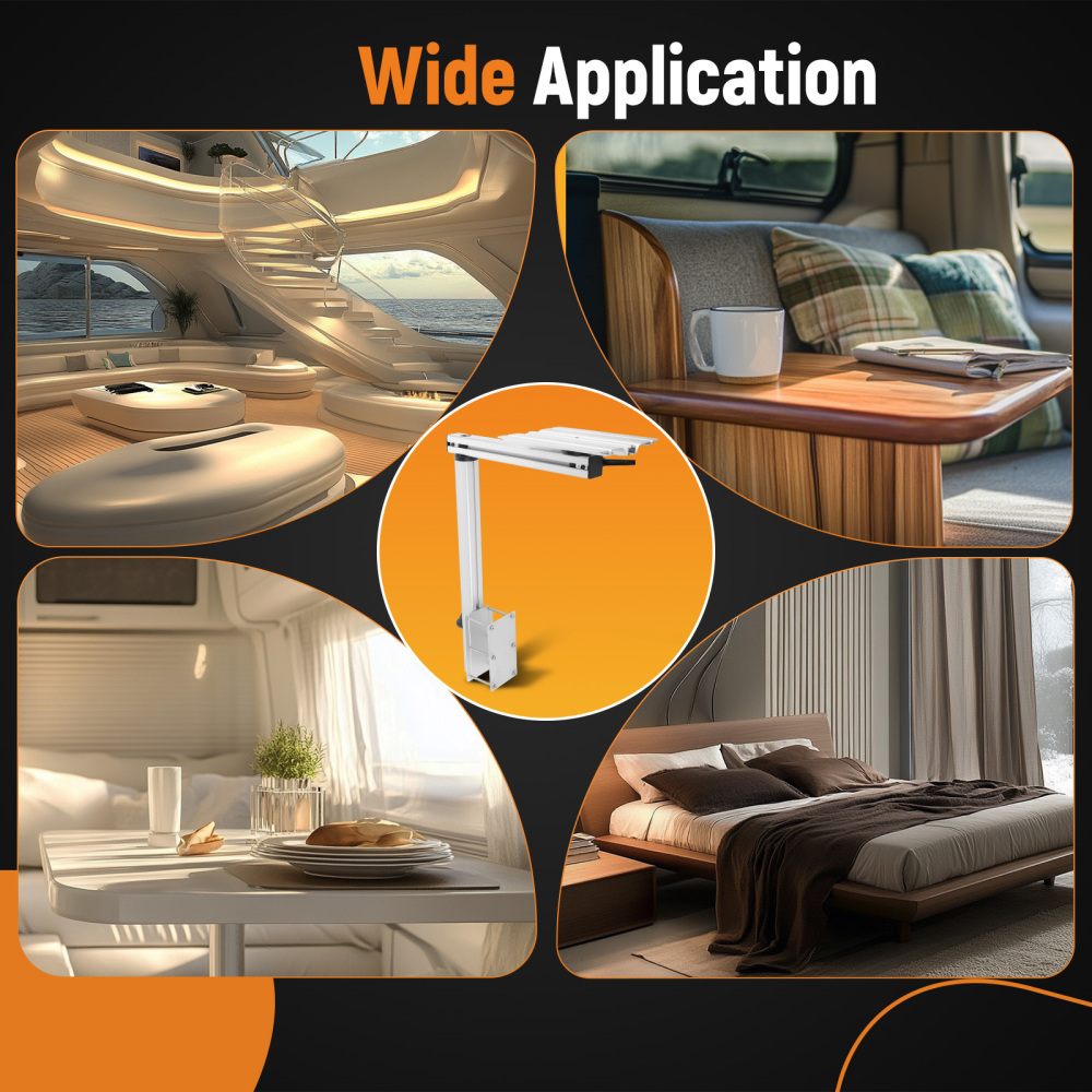 Swiveling Table Mount Adjustable 360 Swivel Table Leg For Marine Boat RV Caravan