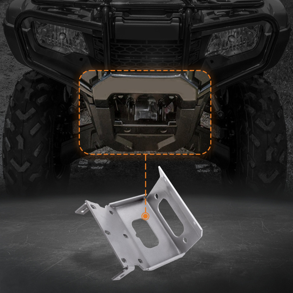 1PC Winch Mount Plate Bracket compatible for Honda Foreman Rancher TRX420 TRX500