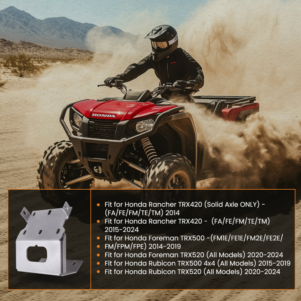 Winch Mount Kit compatible for Honda Foreman Rancher TRX420 TRX500 2014-2022 2023 2024