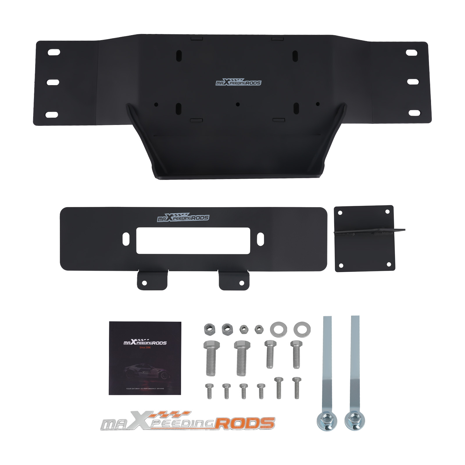 Hidden Winch Mounting Bracket For 2009-2014 compatible for Ford F150 w/ Bumper Heavy-Duty Steel