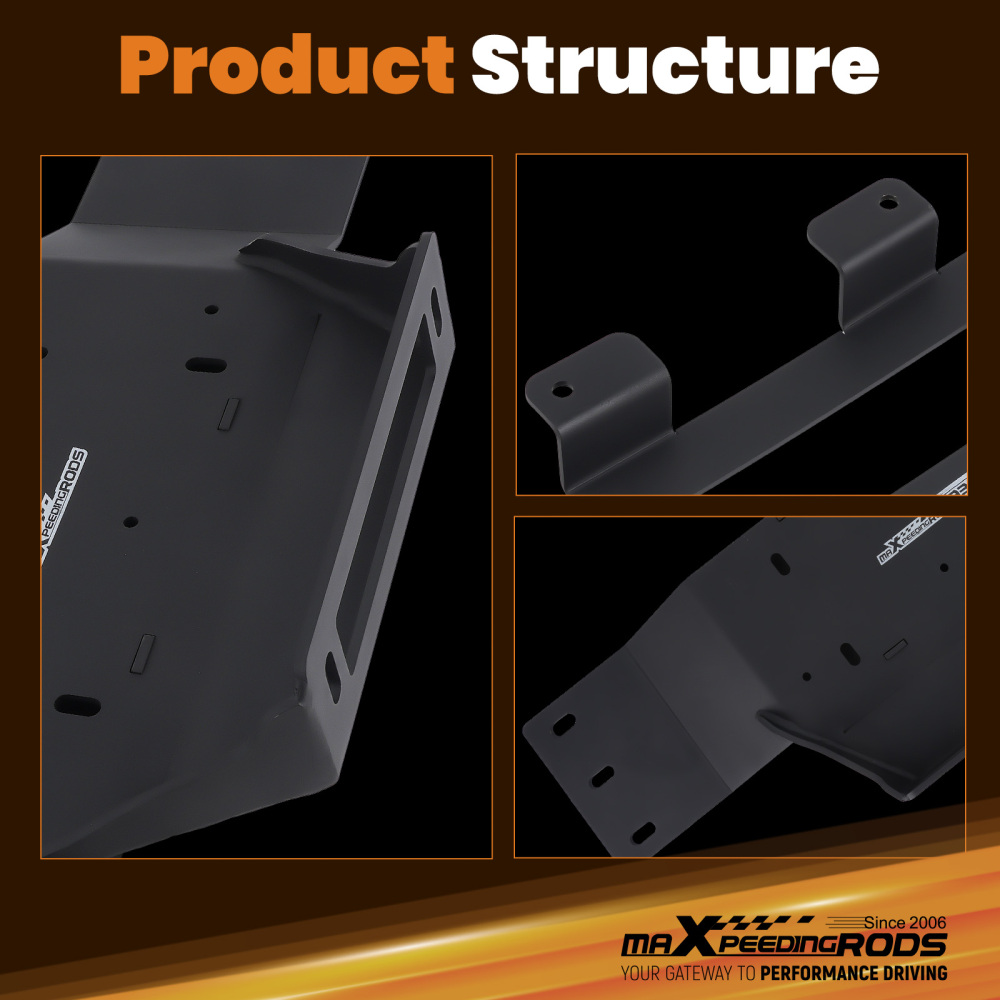 Hidden Winch Mounting Bracket For 2009-2014 compatible for Ford F150 w/ Bumper Heavy-Duty Steel