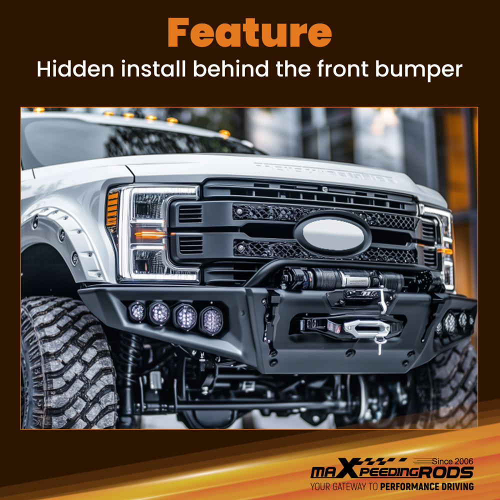 Hidden Winch Mounting Bracket For 2009-2014 compatible for Ford F150 w/ Bumper Heavy-Duty Steel