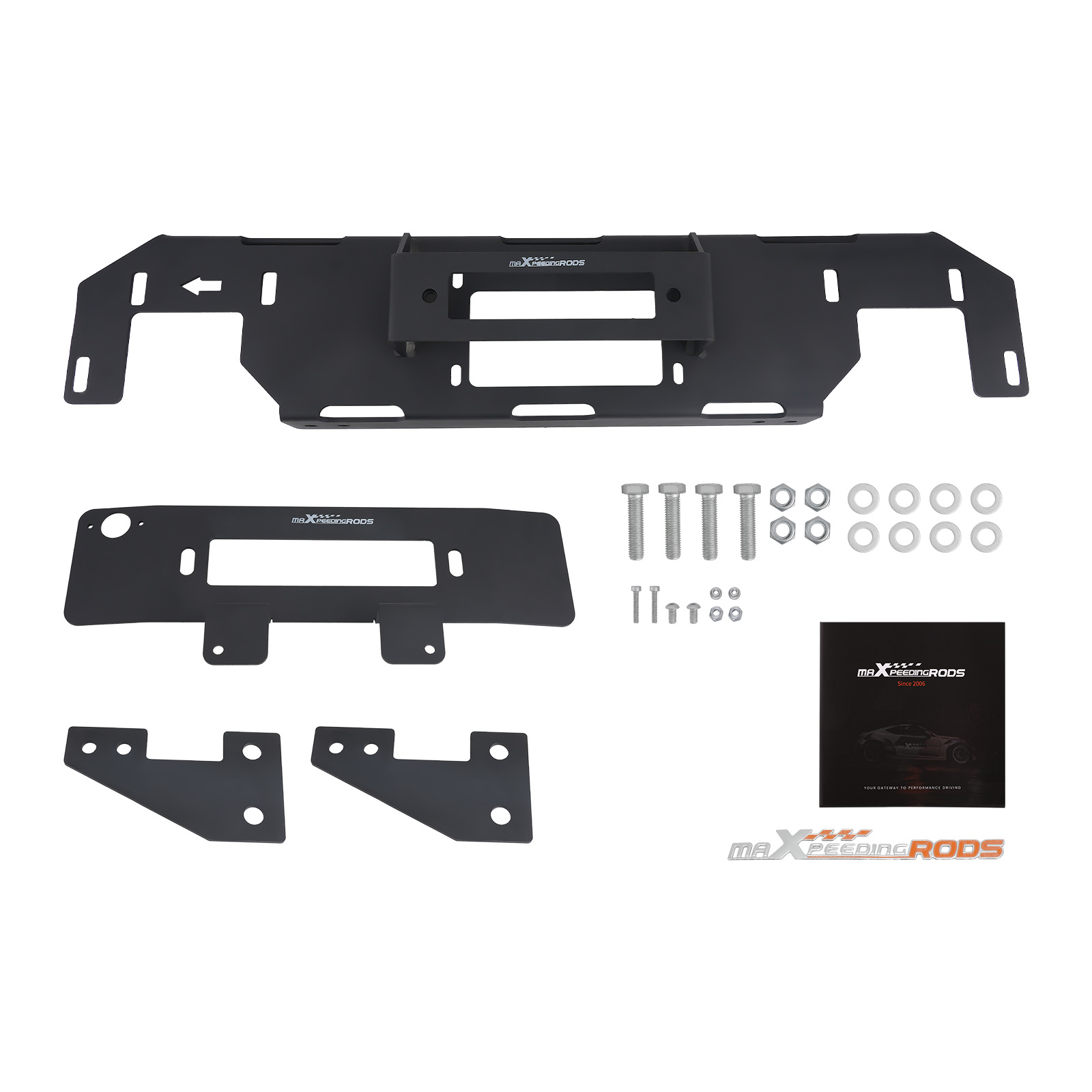 Hidden Winch Mounting Plate Steel compatible for Ford F-150 F150 2WD/ 4WD 2015-2020