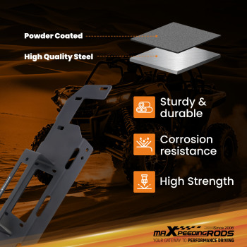 Hidden Winch Mounting Plate Steel compatible for Ford F-150 F150 2WD/ 4WD 2015-2020