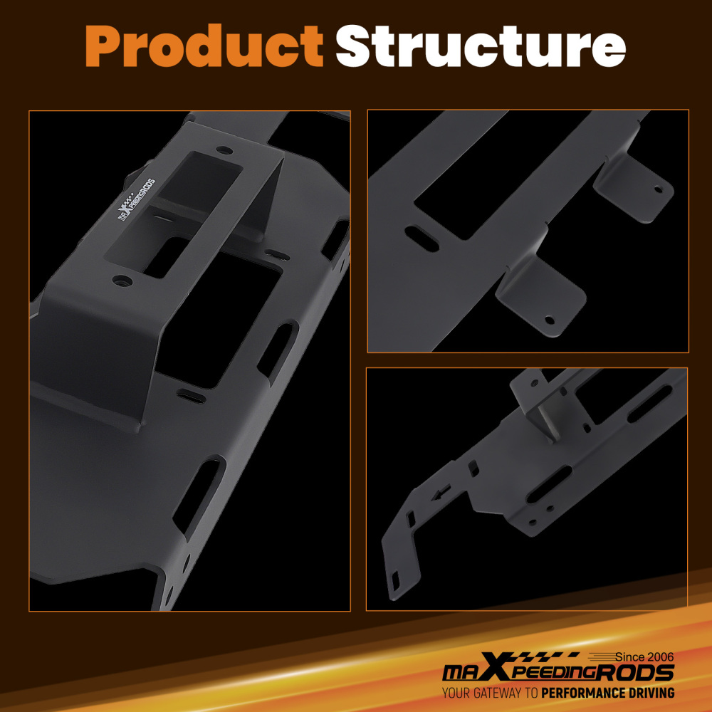 Hidden Winch Mounting Plate Steel compatible for Ford F-150 F150 2WD/ 4WD 2015-2020