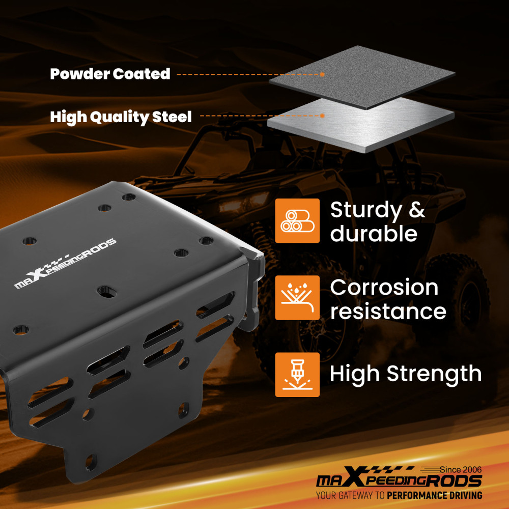 UTV Winch Mount For 2015-2023 compatible for HONDA PIONEER 500 Standard 4-Hole 3x4 7/8