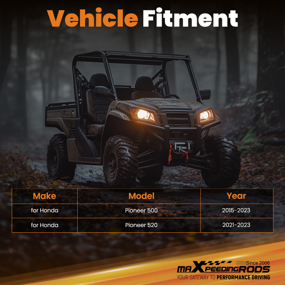 UTV Winch Mount For 2015-2023 compatible for HONDA PIONEER 500 Standard 4-Hole 3x4 7/8