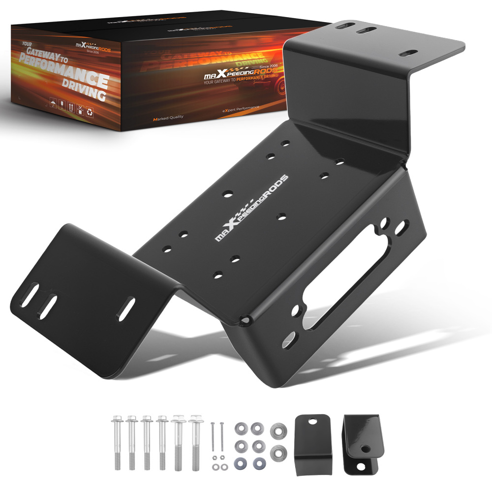 Winch Mount compatible for Honda Pioneer 700 700-4 UTV 2014-2024 Black Powder Coated