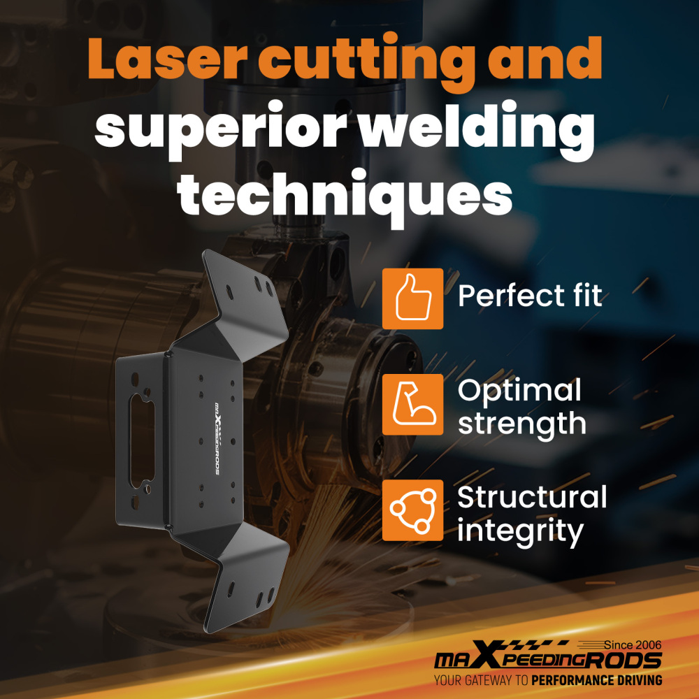 Winch Mount compatible for Honda Pioneer 700 700-4 UTV 2014-2024 Black Powder Coated