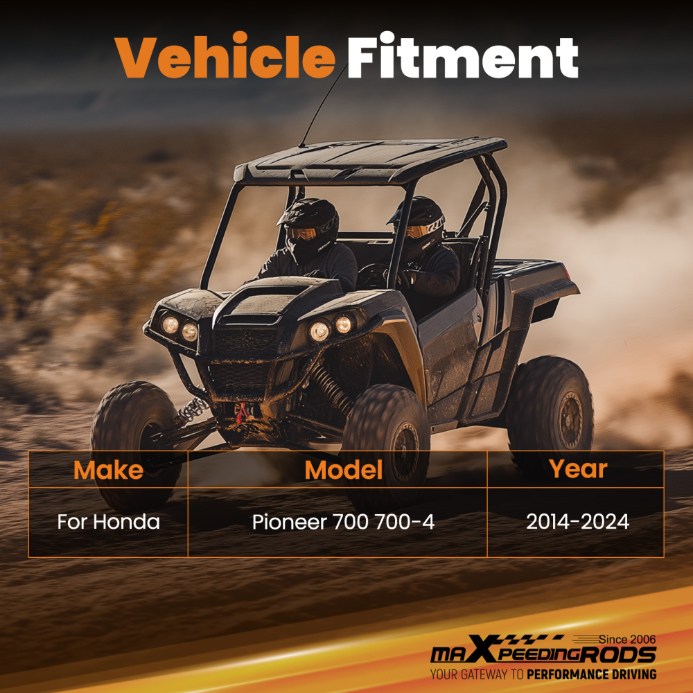 Winch Mount compatible for Honda Pioneer 700 700-4 UTV 2014-2024 Black Powder Coated