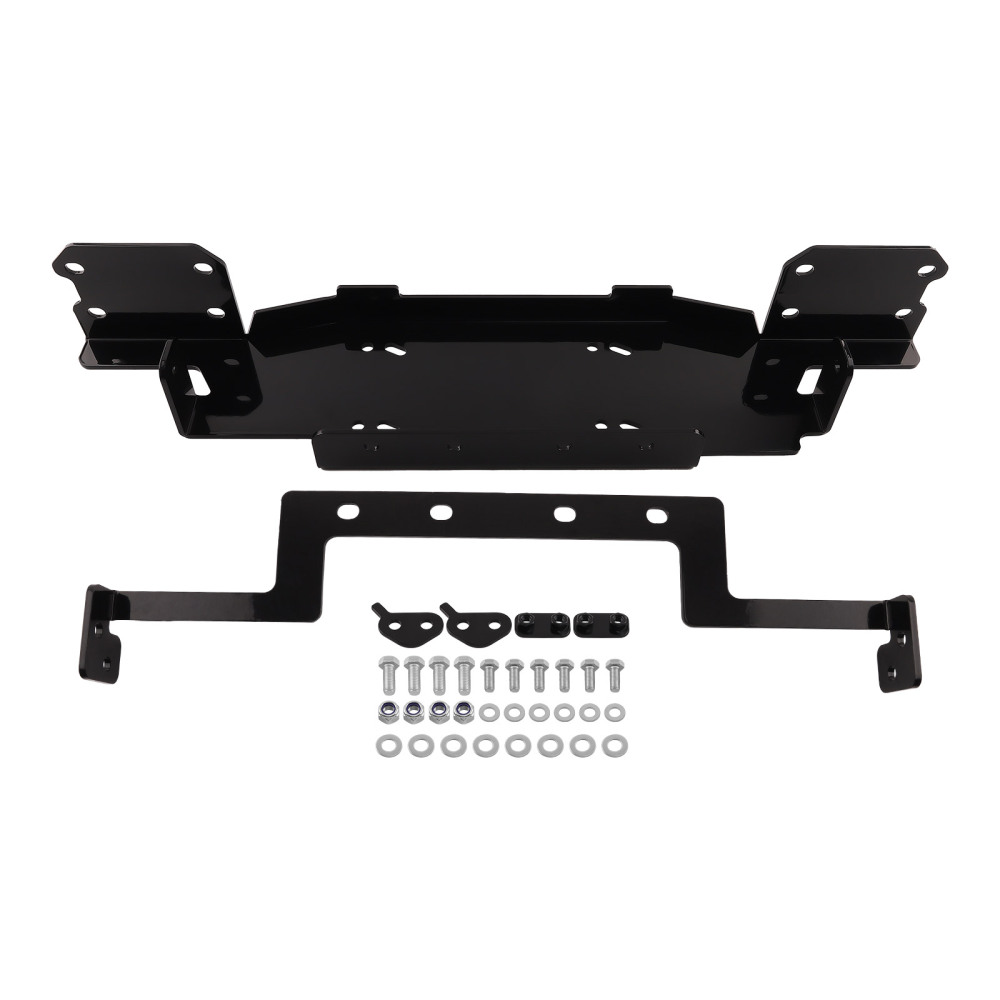 Front Bumper Winch Mount Plate 13,000lbs compatible for Jeep Gladiator JT with metal bumper