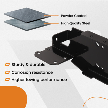 Front Bumper Winch Mount Plate 13,000lbs compatible for Jeep Gladiator JT with metal bumper