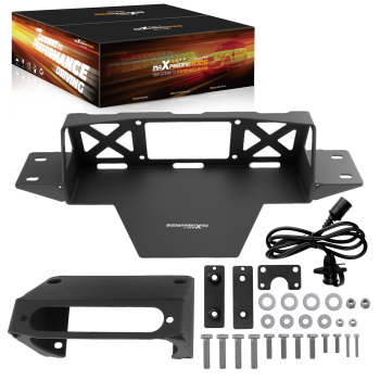 Winch Mount Kit For K1500 compatible for Tahoe/Suburban 1988-1999 4WD Durable Black Coating