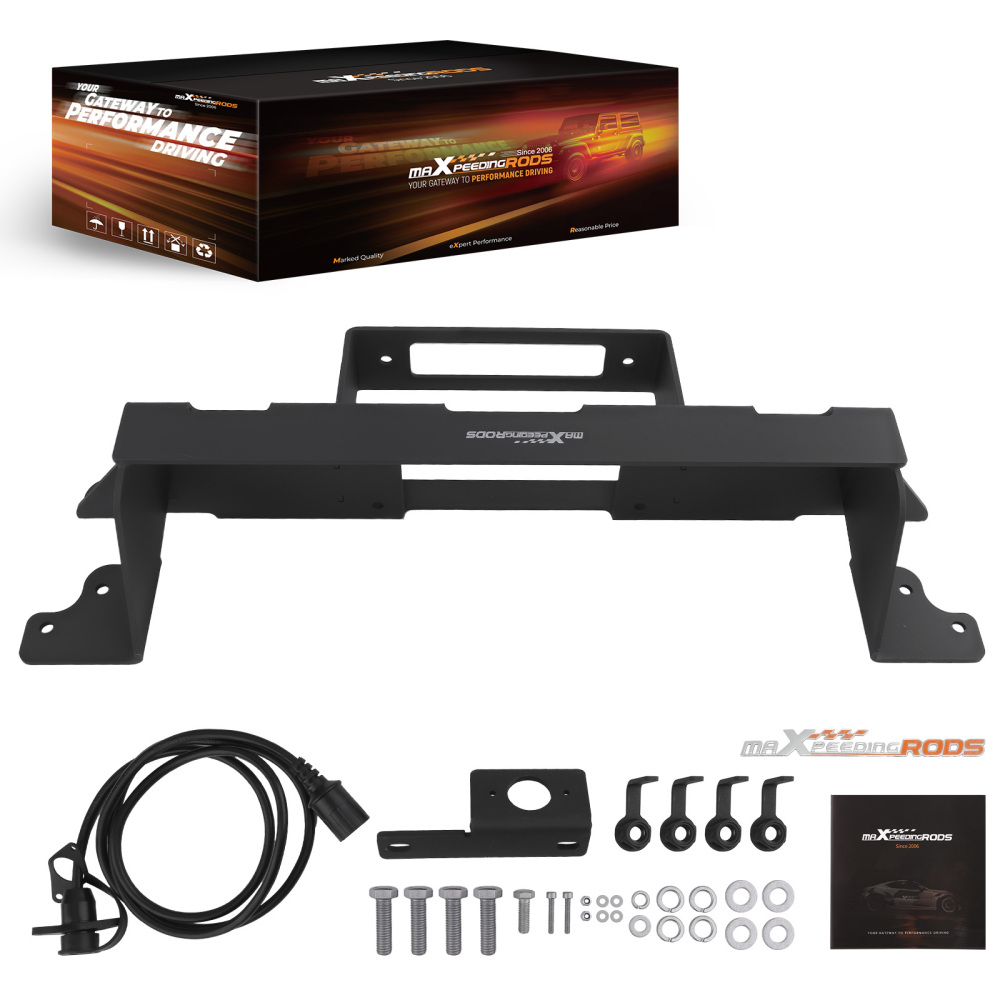 Black Bumper Mounting Kit compatible for GMC Sierra/Silverado 1500 99-07 Carbon Steel Frame