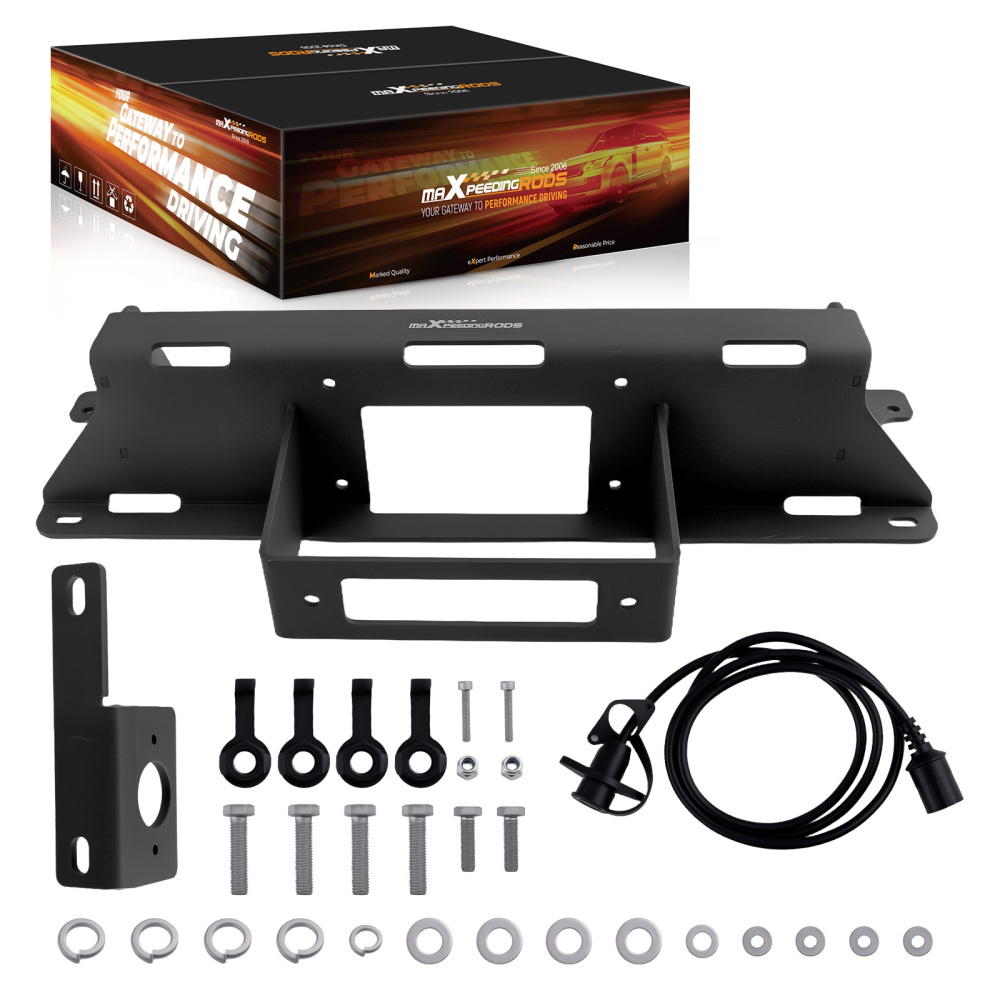 Black Bumper Mounting Kit compatible for GMC Sierra/Silverado 1500 99-07 Carbon Steel Frame