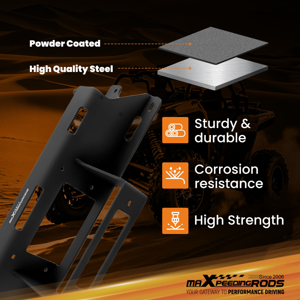 Black Bumper Mounting Kit compatible for GMC Sierra/Silverado 1500 99-07 Carbon Steel Frame