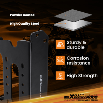 Winch Mount Plate Kit For 2013-2024 compatible for Polaris Full Size compatible for Ranger 1000 XP 4x4 UTV New