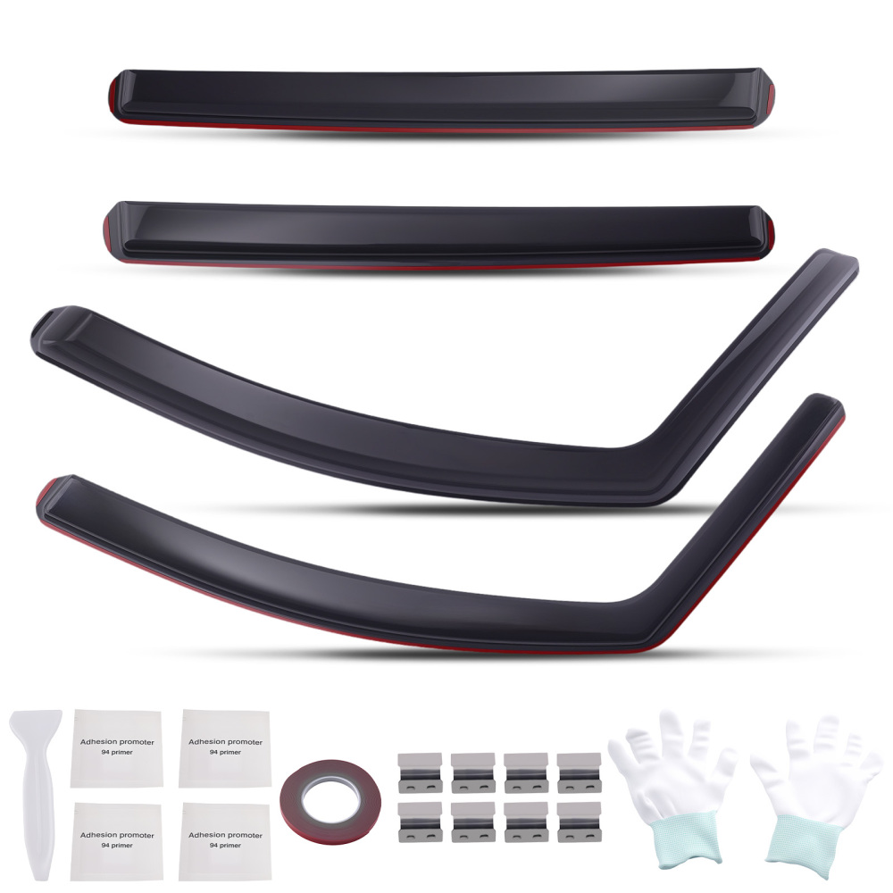4Pcs Acrylic Wind Deflectors compatible for Peugeot 2008 MK1 5-Door 2012-2019 Guards