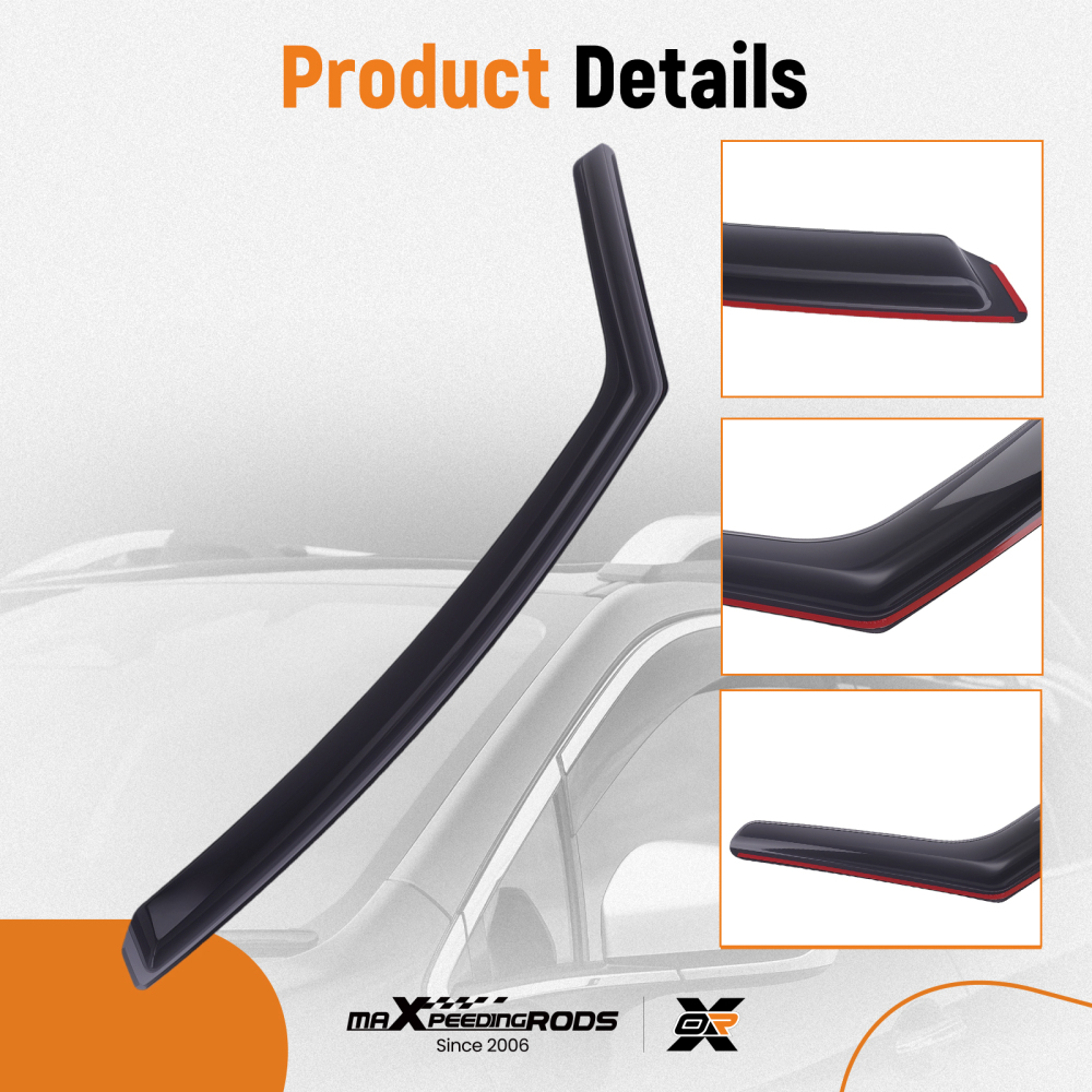 4pc Acrylic Wind Deflectors compatible for Peugeot 3008 MK1 5-Door 2008-2016