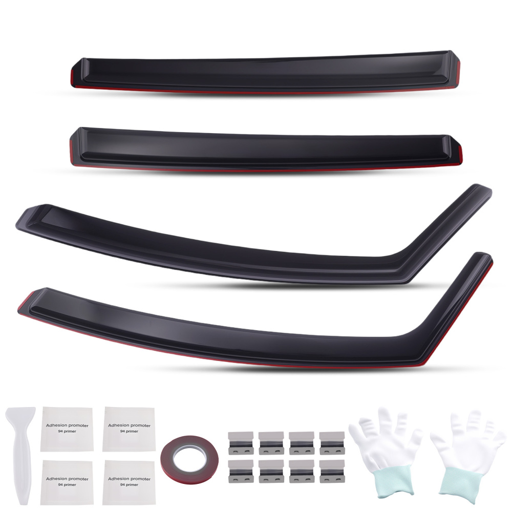 4pc Acrylic Wind Deflectors compatible for Peugeot 3008 2008-2016 In-Channel