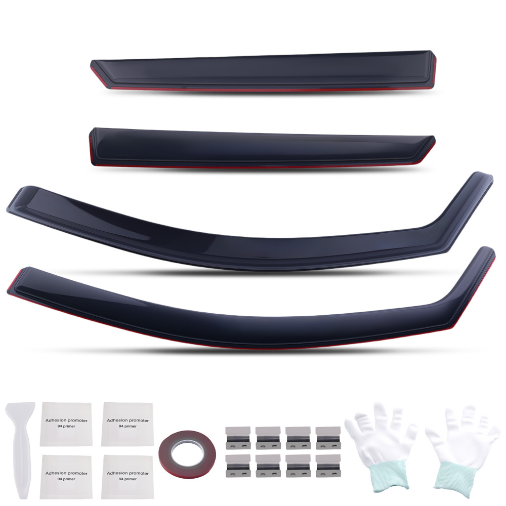 4PC Acrylic Rain Guards compatible for Peugeot 3008 MK2 5-Door 2017-2023 Wind Set