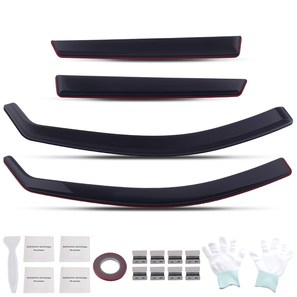 4Pcs Acrylic Wind Deflector compatible for Audi A3/S3 5-Door 2004-2012 Window Guard Set