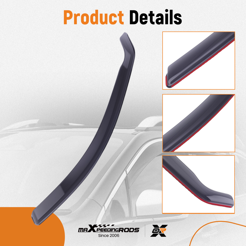 4pcs Wind Deflectors compatible for Audi A3/S3/RS3 MK3 Hatch 2013-2020 In-Channel 5-door