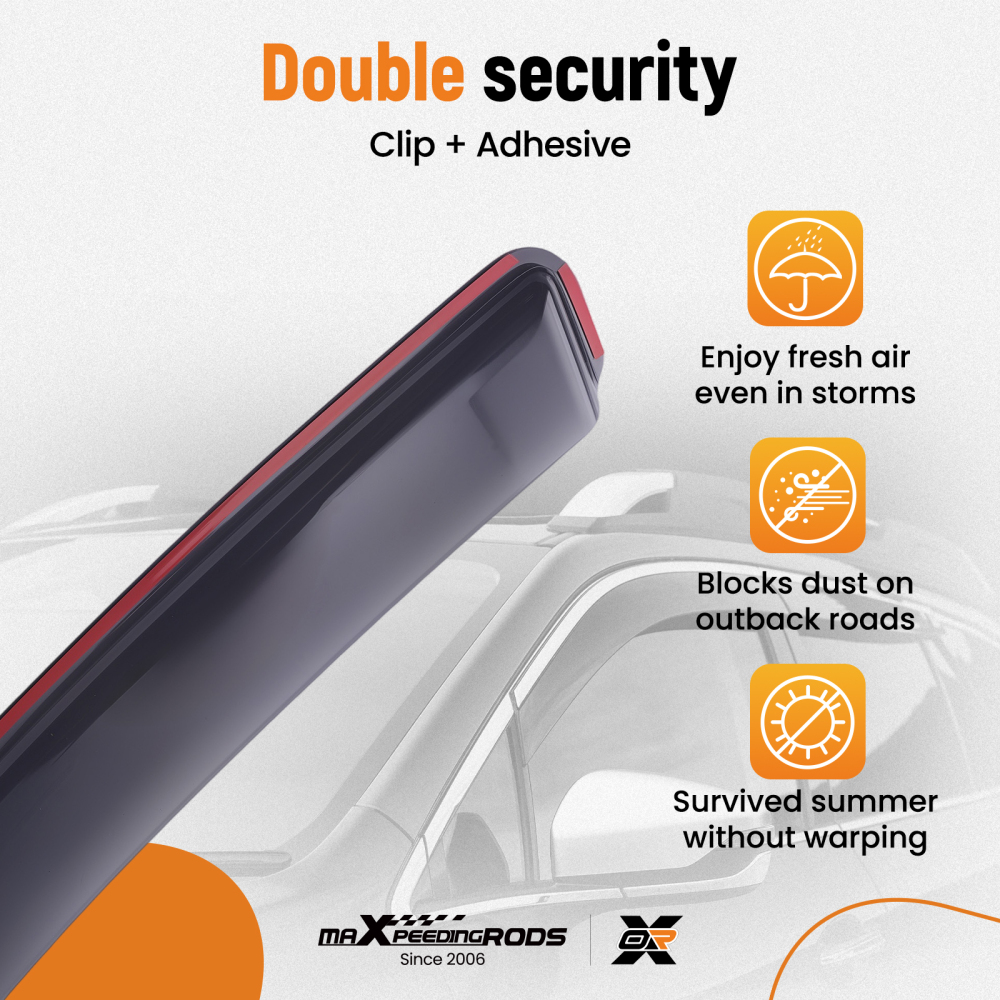 4pcs Wind Deflectors compatible for Audi A3/S3/RS3 MK3 Hatch 2013-2020 In-Channel 5-door