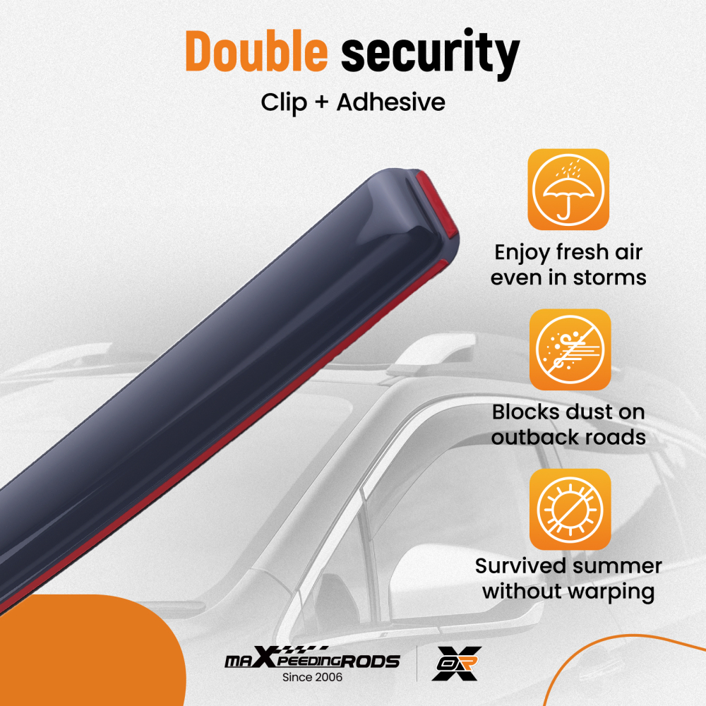 4pcs Window Rain Guards compatible for Audi A6 C6 2004-2011 Saloon Wind Deflectors Set