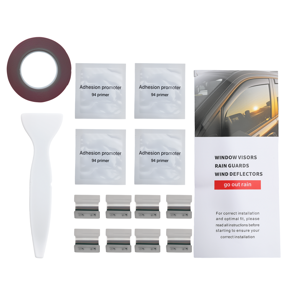 In-Channel Rain Guards compatible for Audi A6 C6 2004-2011 Saloon Window Deflectors 4pc