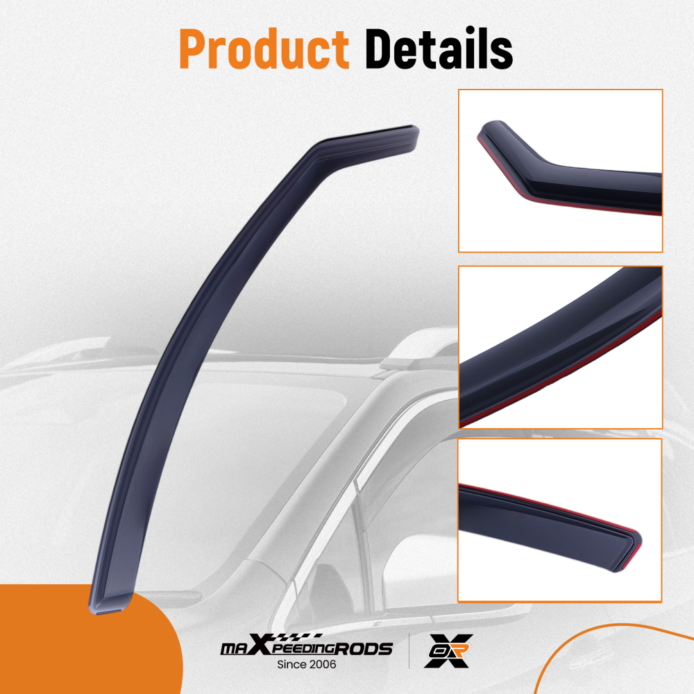 Acrylic Wind Deflectors compatible for Audi A6 C6 5-Door Avant 2004-2011 Window Rain Set