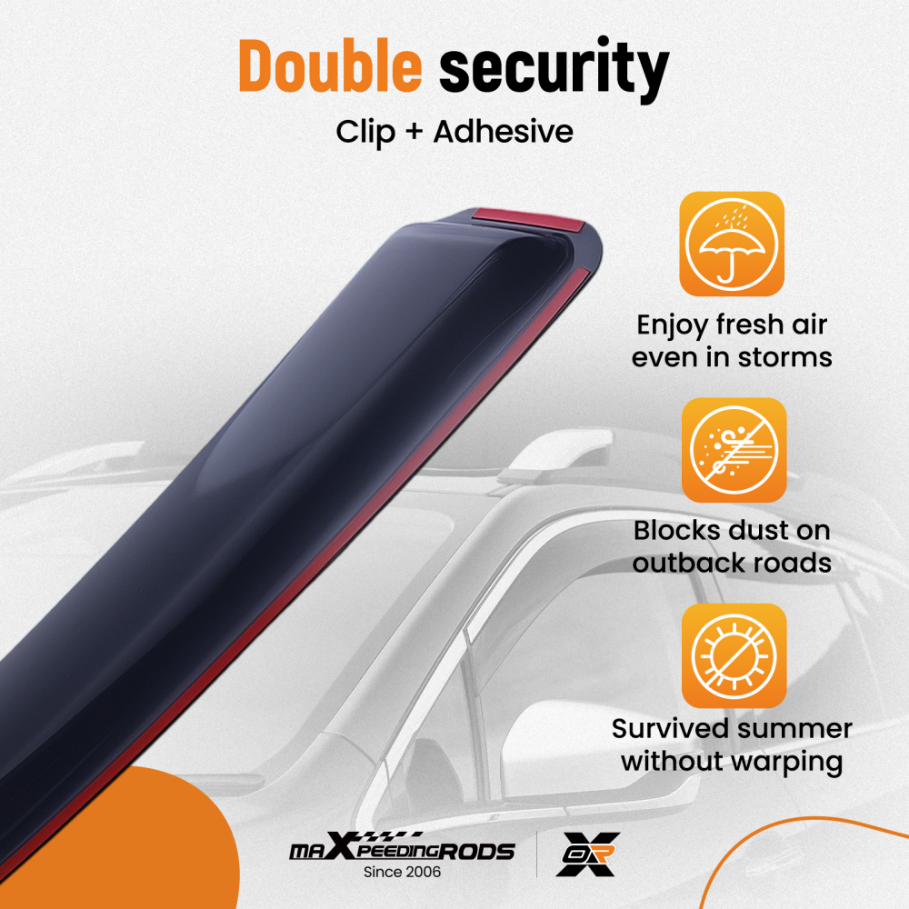 Acrylic Wind Deflectors compatible for Audi A6 C6 5-Door Avant 2004-2011 Window Rain Set