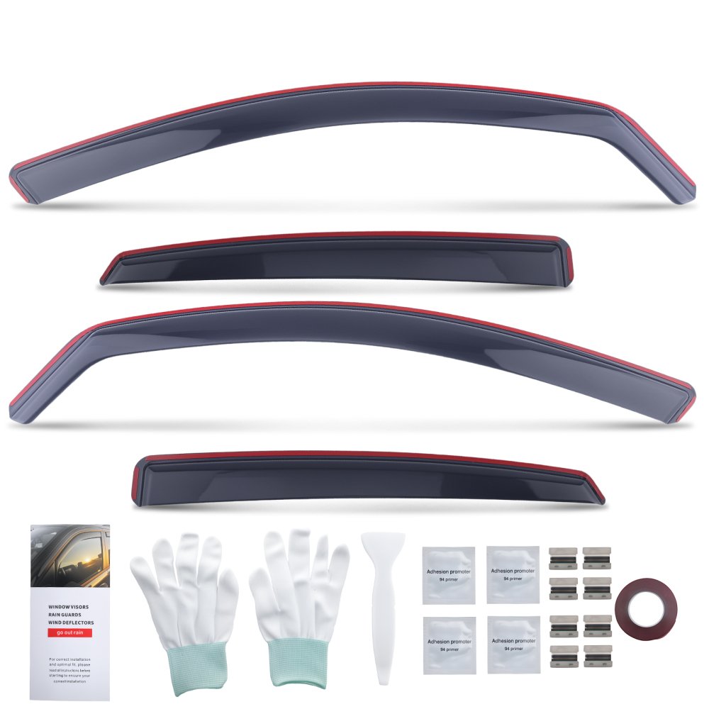 4Pcs Wind Deflectors compatible for Audi A6 C7 5-Door 2011-18 Window Rain Visors Hatchback