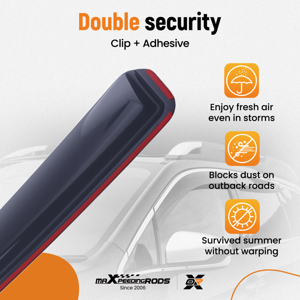 4 Door Acrylic Wind Deflectors compatible for Audi A4 B8 2009-2015 Saloon Visors 4-Door