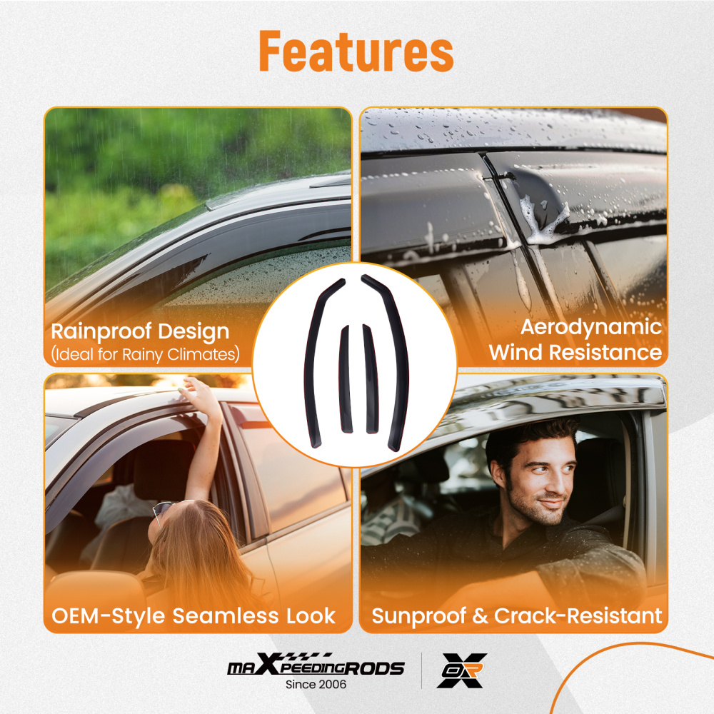 Weathershields compatible for Audi A6 C7 Saloon 2011-2018 Window Wind Deflectors Set