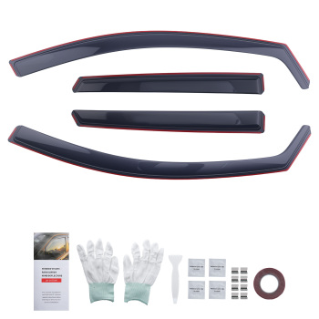 In-Channel Wind Deflectors compatible for Toyota Auris 2012-2019 4PC Black Tinted