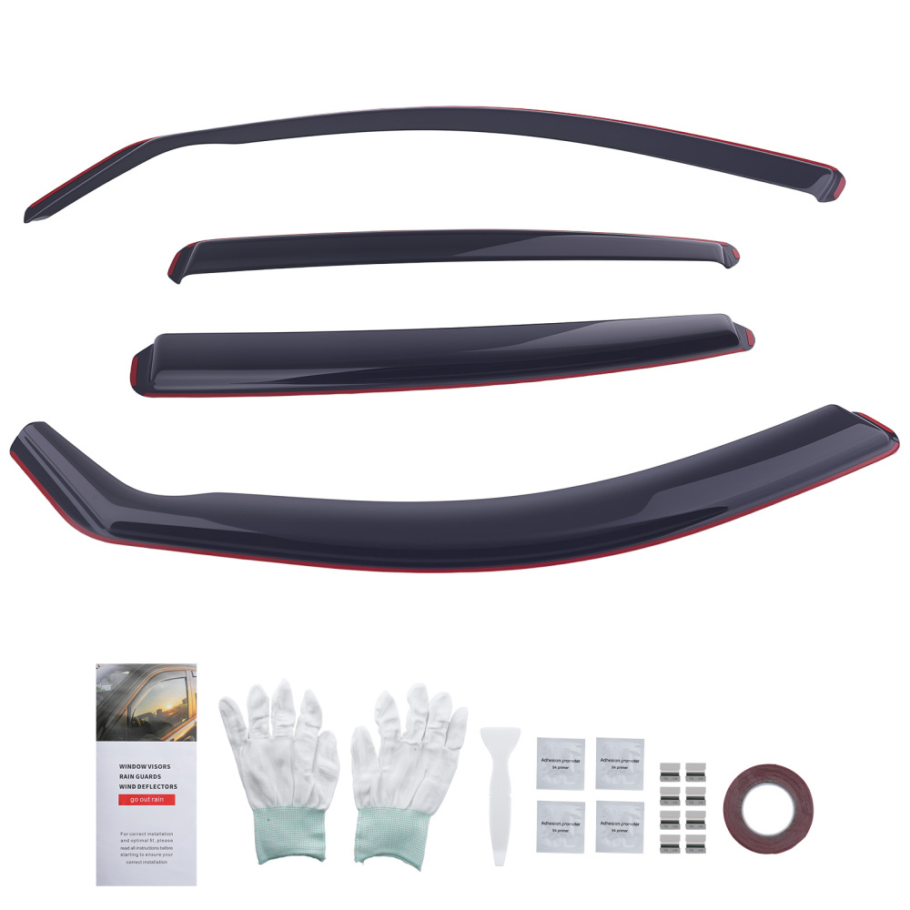 Wind Deflectors 4pc Tinted compatible for BMW 3 Series F30 2012-2018 4 Door Saloon