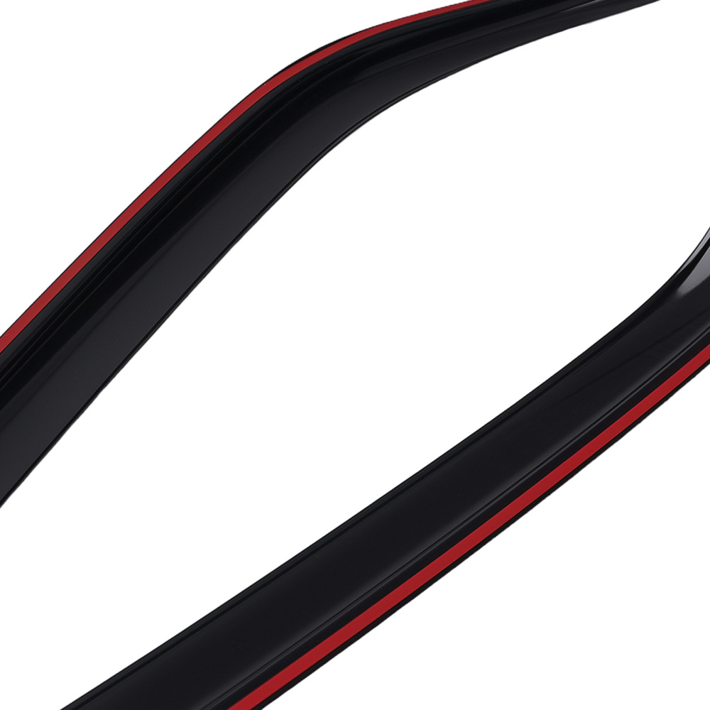 Front Rear Window Rain Visor compatible for Chrysler 300 2005-2010 Guards Black 4Pcs