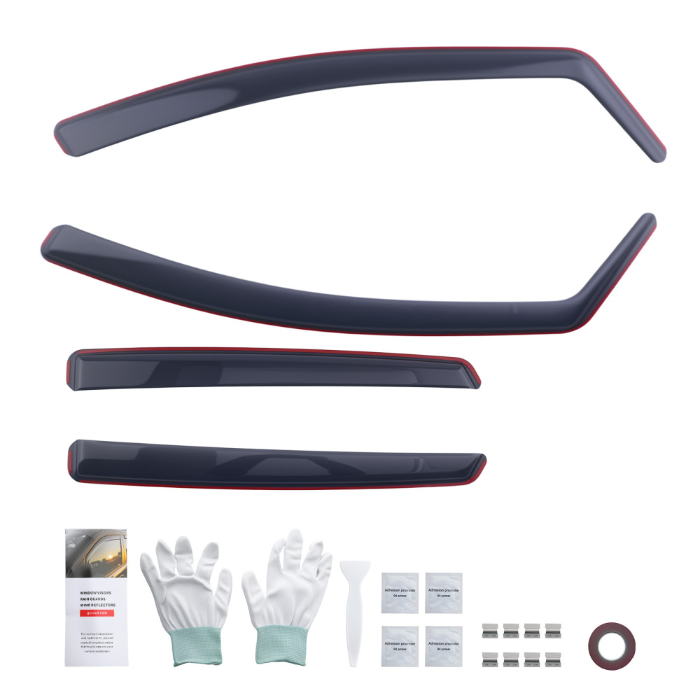 4pc Acrylic Wind Deflectors compatible for Ford Fiesta 5-Door 2017-2023 Rain Guards