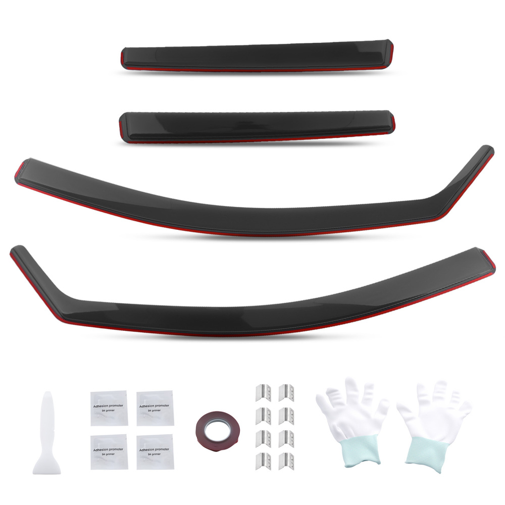 4pcs Acrylic Wind Deflectors compatible for VW Golf MK8 5-Door 2020+ Rain Guards Set
