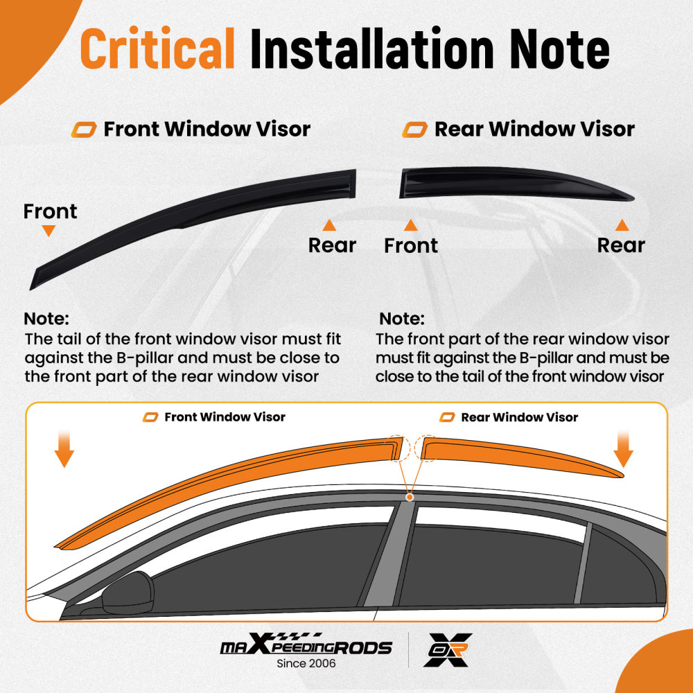 Wind Deflectors compatible for HONDA CIVIC MK8 2006-2012 5 Door Hatchback 4pc Tinted