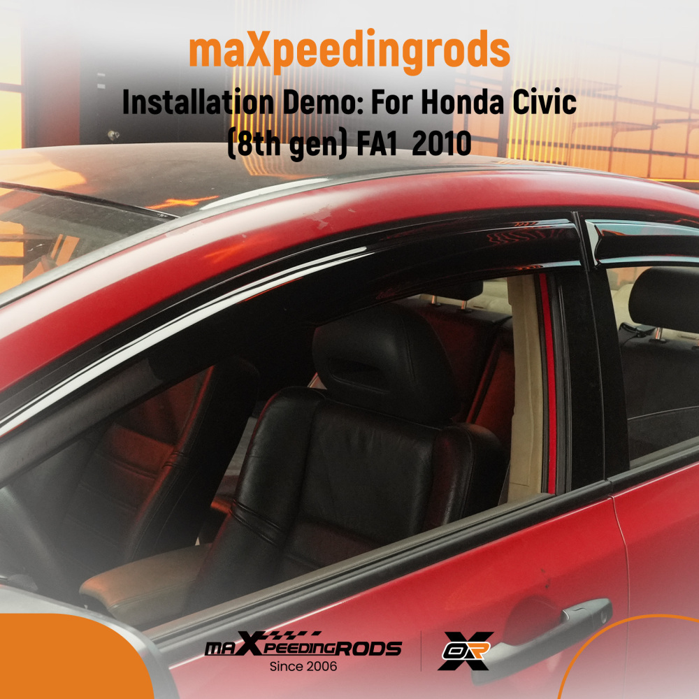 Wind Deflectors compatible for HONDA CIVIC MK8 2006-2012 4 Door Saloon4x